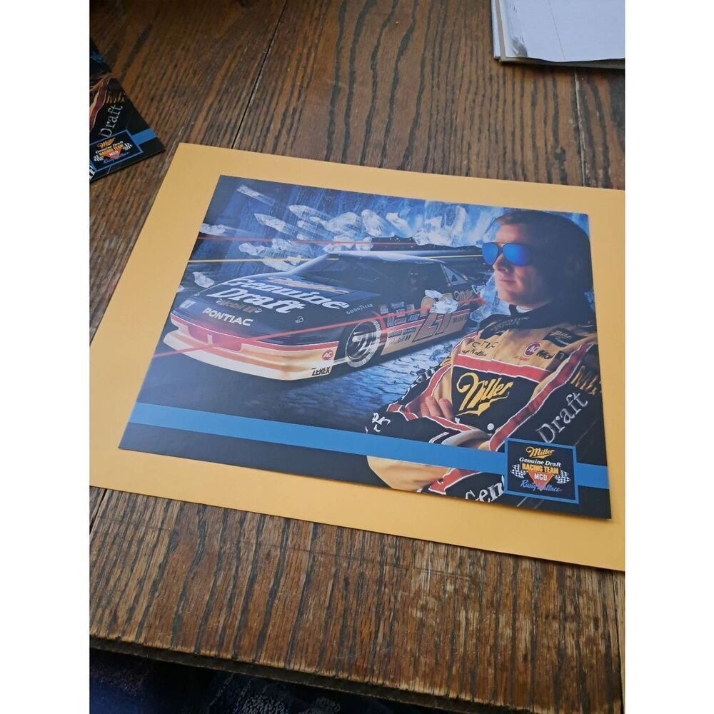Vintage Rusty Wallace 8x10 Driver Card Miller Genuine Draft MGD #27 Spec Nascar
